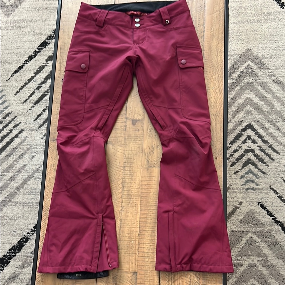 Burton Dry Ride Burgundy Snow Pants - Size Small